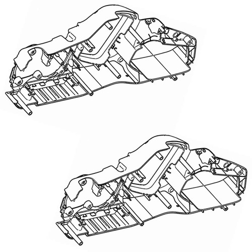Husqvarna OEM CHASSIS CLUTCH SIDE 594929202 (2 Pack)