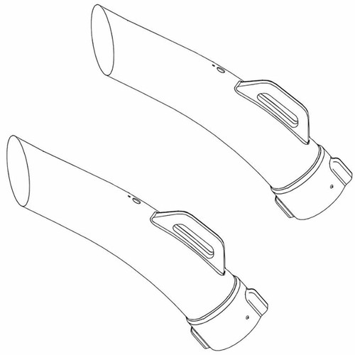 Husqvarna OEM CHUTE.48".CLEARCT.TR.UPPER.BLK 588813801 (2 Pack)