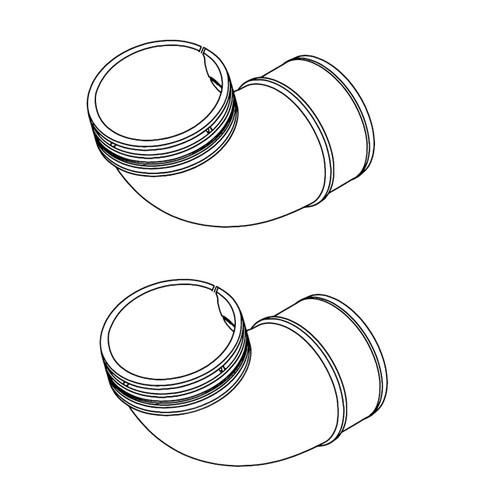 Husqvarna OEM ELBOW BLK 599875601 (2 Pack)