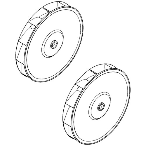 Husqvarna OEM FAN CENTRIFUGAL CLOSED D245 D1 599876002 (2 Pack)