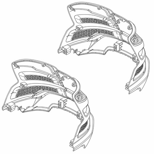 Husqvarna OEM GRILLE.ASM.GT.II.LED 597247301 (2 Pack)