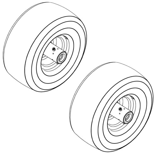 Husqvarna OEM TIRE 13X6.5-6 NO FLAT GLOSS BL 510154602 (2 Pack)