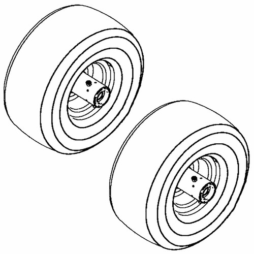 Husqvarna OEM WHEEL ASM, 13 X 6.5-6 GLOSS BL 596658901 (2 Pack)