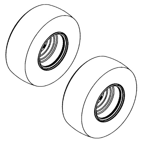 Husqvarna OEM WHEEL ASM 23X10.5-12 MS417 599152301 (2 Pack)