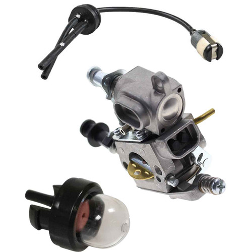 HUSQVARNA T435 COMPLETE CARBURETOR FUEL FILTER-GROMMET-LINES PRIMER BULB KIT OEM