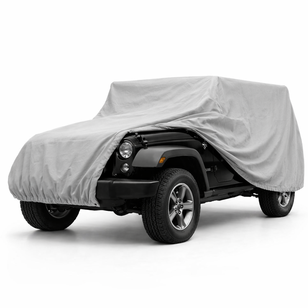 Jeep Cover fits 2007-2022 Jeep Wrangler 4 doors Unlimited Poly 200 in Grey