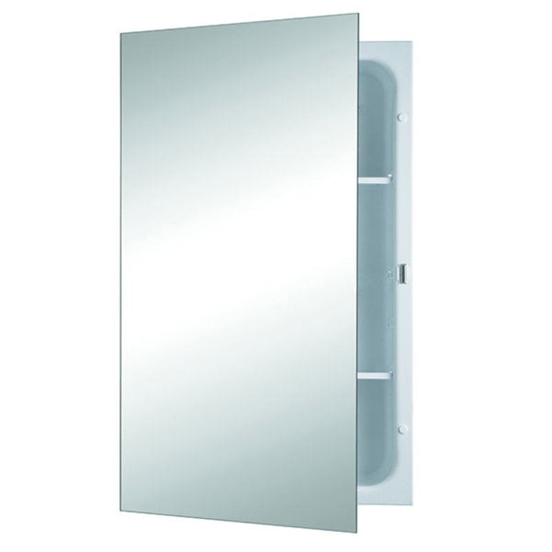 JENSEN Focus 1438X Medicine Cabinet, 16 in OAL, 4-1/2 in OAW, 26 in OAH, Steel, Basic White