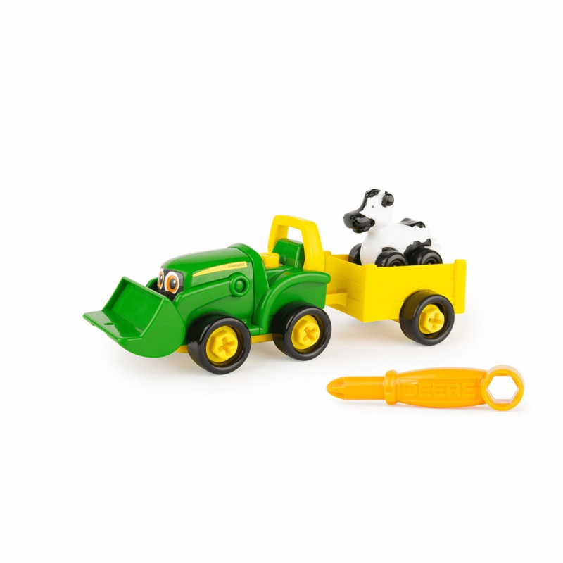 John Deere Build-a-Buddy – Bonnie Scoop Tractor with Wagon, Cow and Screwdriver