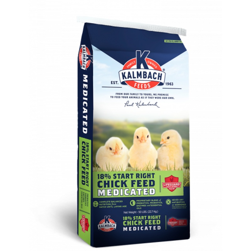 Kalmbach 18% Start Right Chick Feed (Medicated)