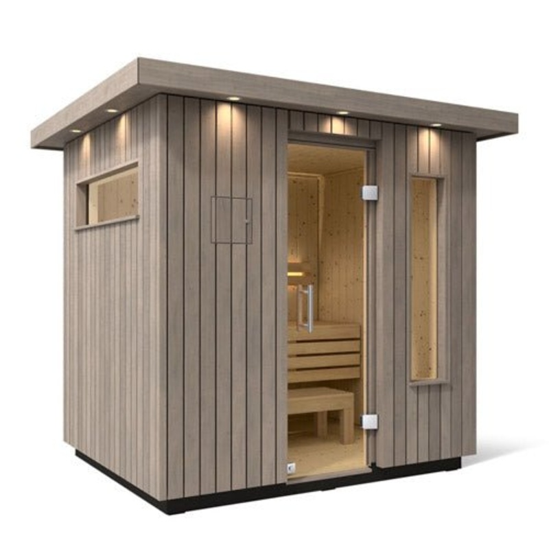 Kohler C2 Weathered Grey Spruce Outdoor Sauna Kit