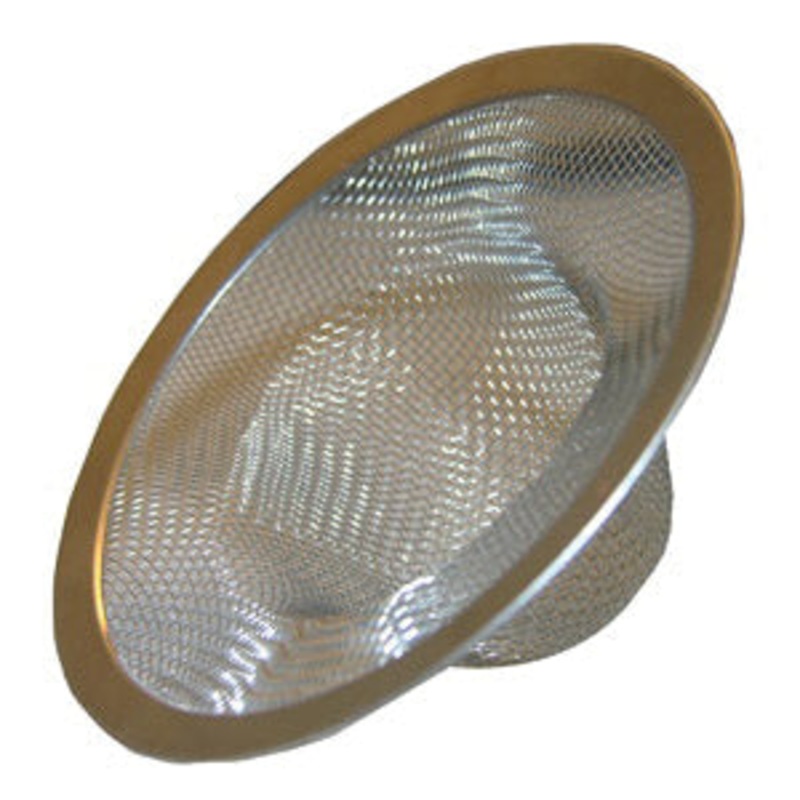 LASCO 03-1382 Strainer with Chrome Ring, For Use With: Kitchen Sink Drain, Stainless Steel