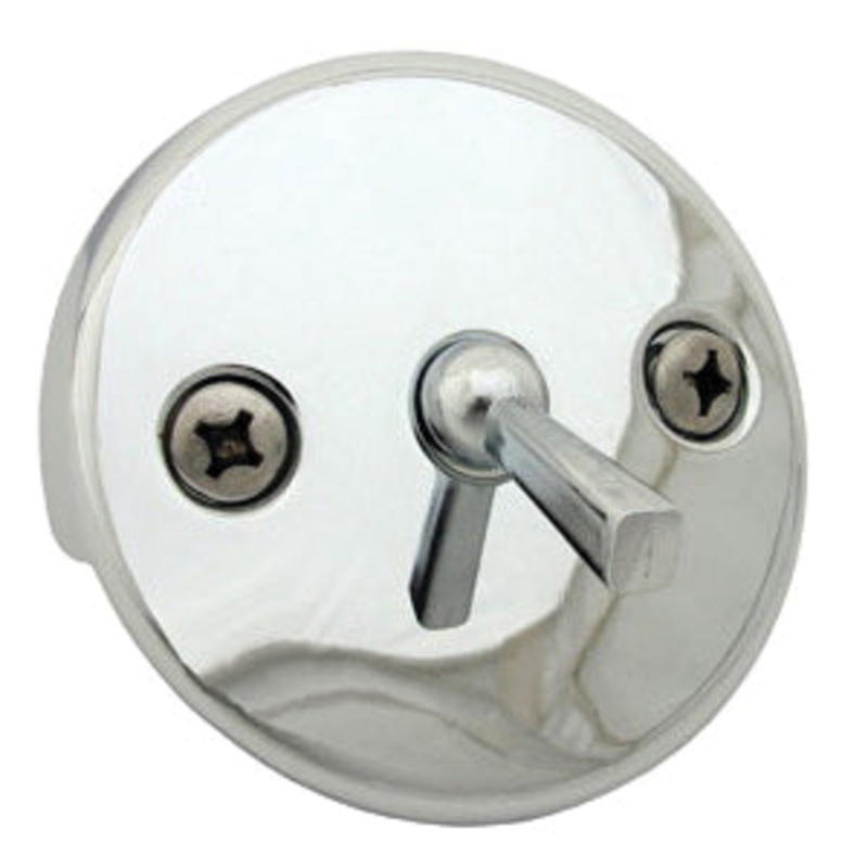 LASCO 03-1403 Bathtub Drain Trip Plate Assembly With Trip Lever and Screw, Chrome-Plated