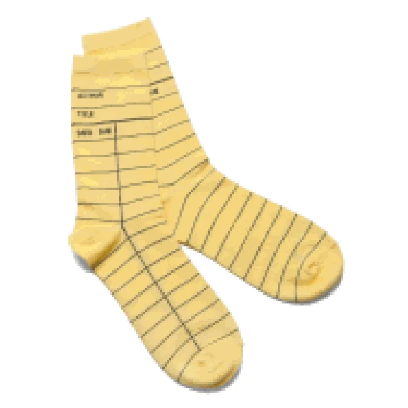 Library Card Socks