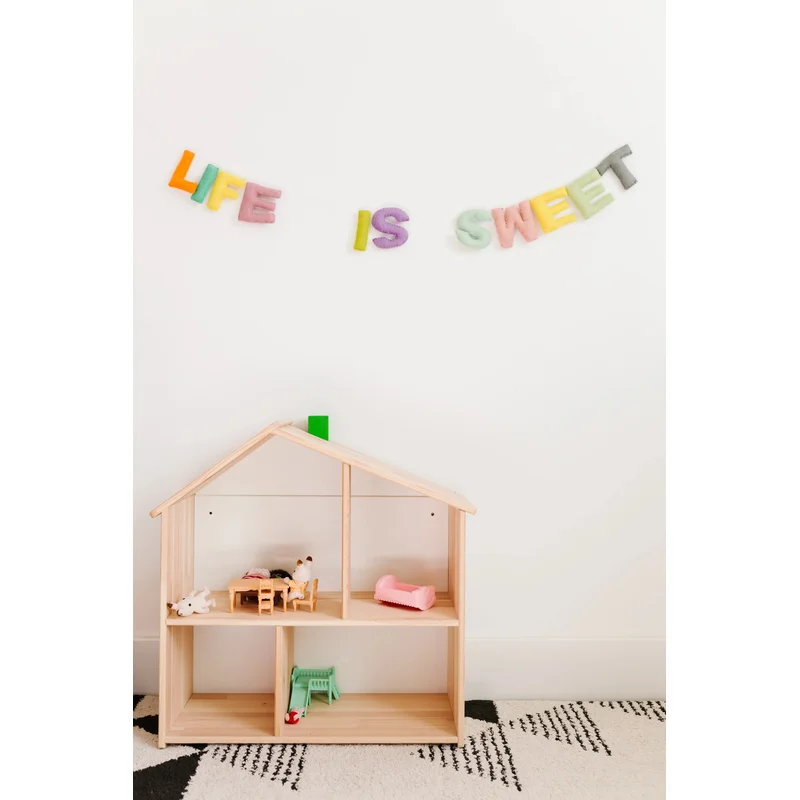 Life is Sweet Letter Homemade Felt Garland