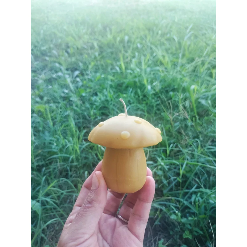 Little Woodland Mushroom Handmade Beeswax Candle