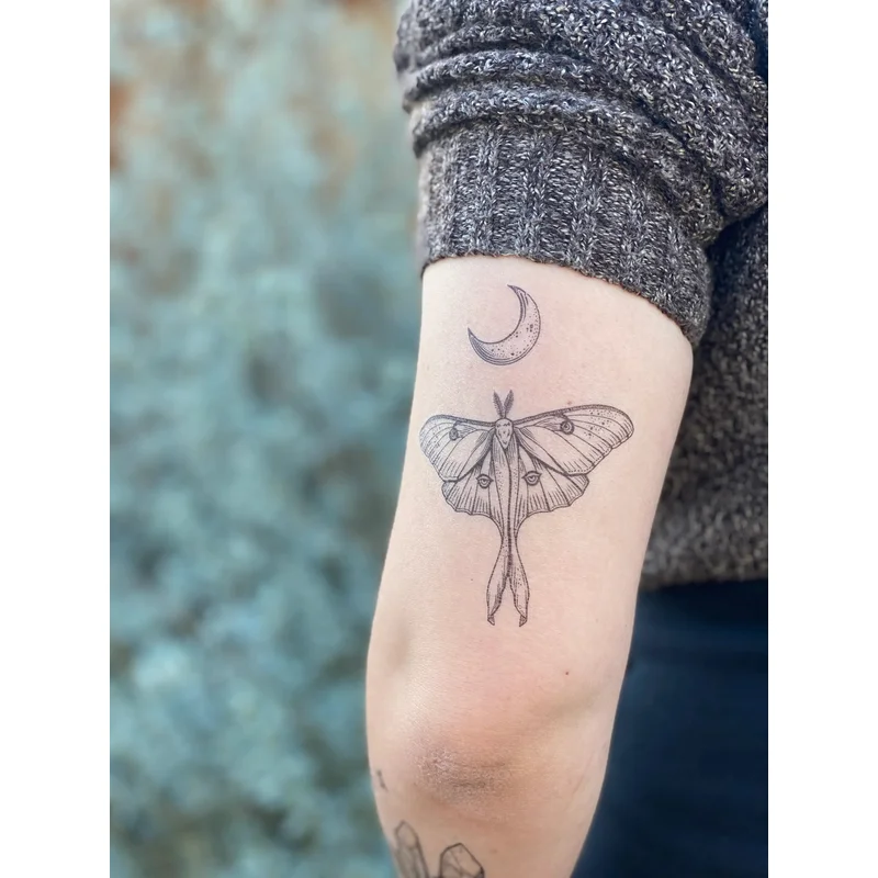 Luna Moth Temporary Tattoo