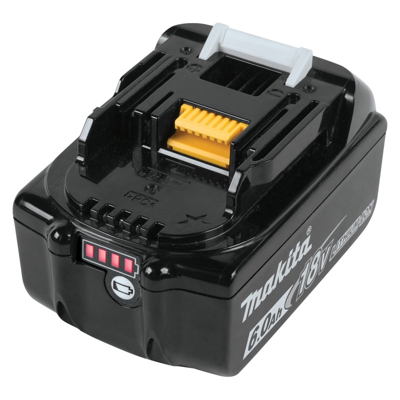 Makita BL1860B-2 Battery Pack, 18 VDC, 6 Ah Battery Capacity, Lithium-Ion Battery Chemistry, 2-Battery