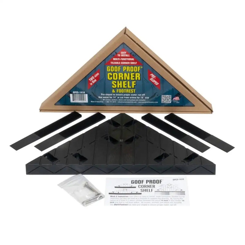 Mark E. Industries Goof Proof Corner Shelf and Footrest