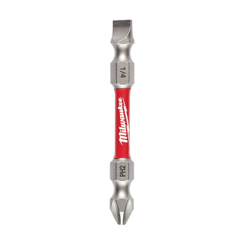 Milwaukee SHOCKWAVE 48-32-4310 Impact Double Ended Bit, Phillips, Square Point, PH2, SL1-4 Point, Double End