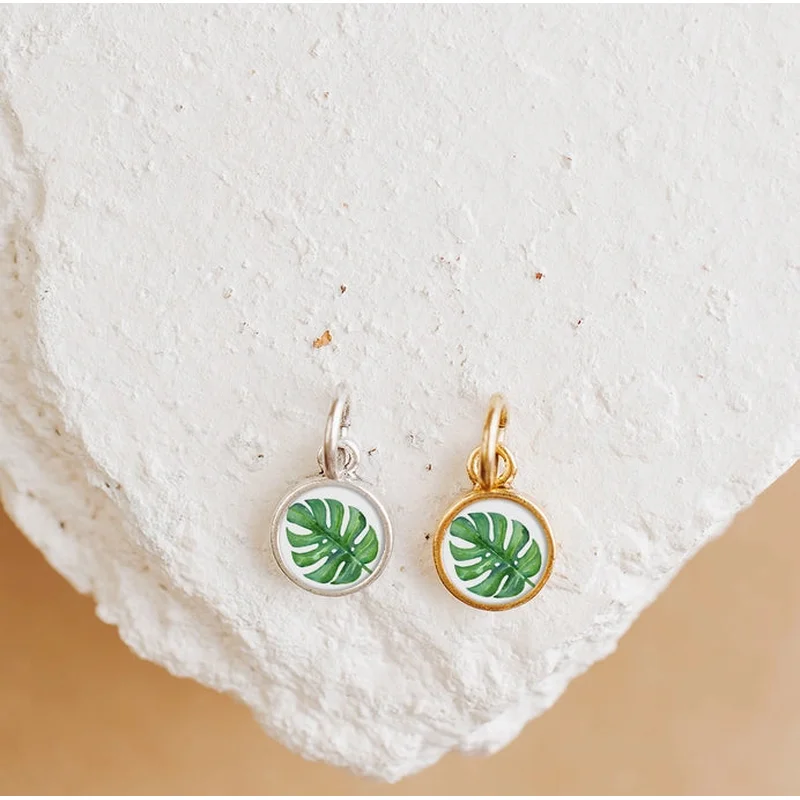 Monstera Pendant Necklace Charm