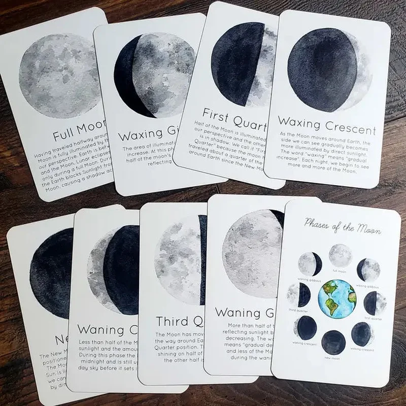 Moon Phases Flash Cards