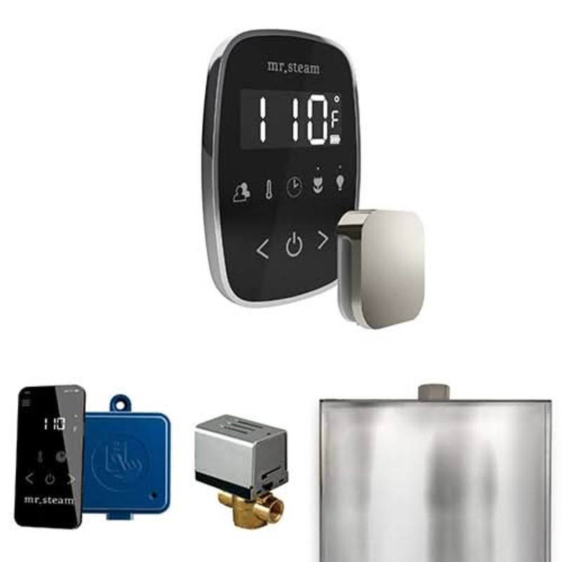 Mr.Steam ButlerFlex Control Pkg ButlerFlex Steam Shower Control Package w/ TempoFlex Control and Aroma SteamHead Black