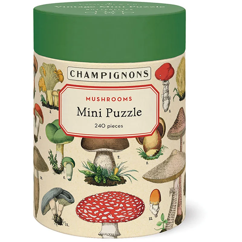 Mushrooms 240 Piece Cavallini Mini Puzzle