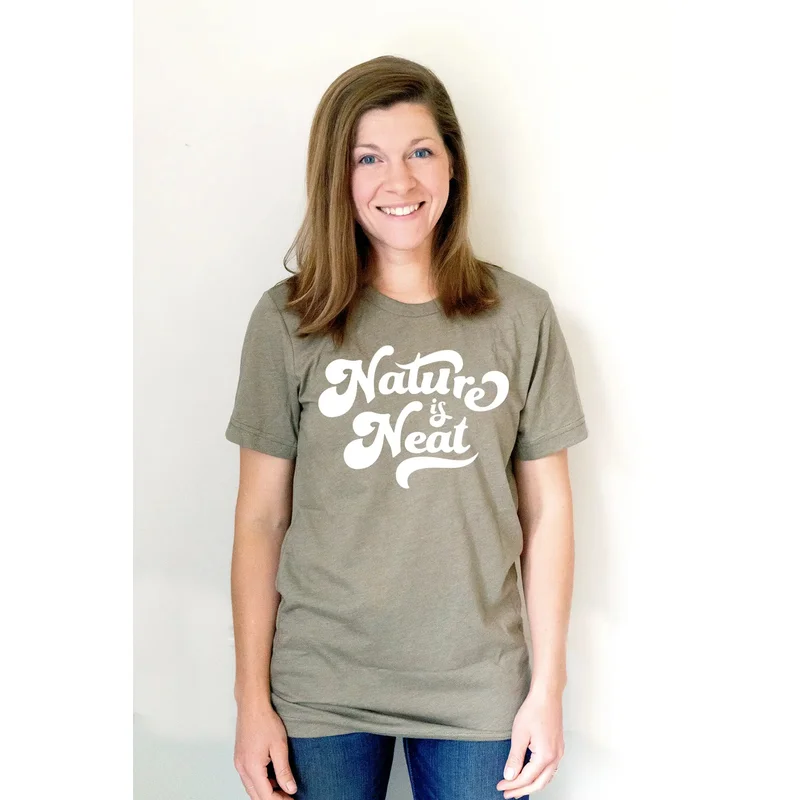Nature is Neat Adult Shirt – Olive