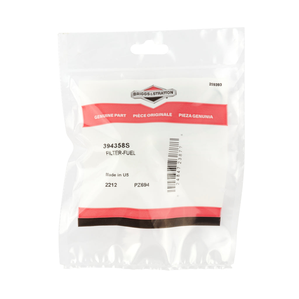 Briggs & Stratton - 394358S - 75 Micron Fuel Filter