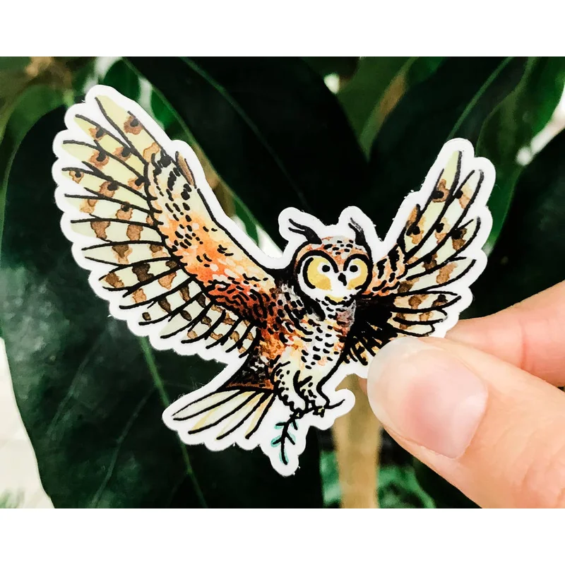 Owl Vinyl Sticker