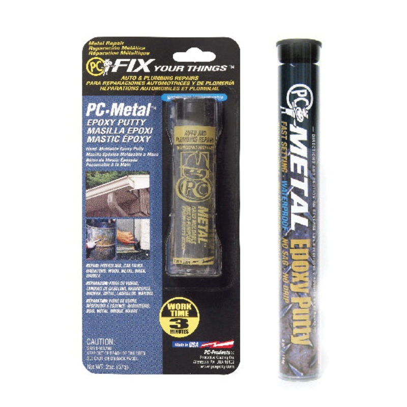 PC PC-Metal Series 025550 Putty Epoxy Stick, Solid, Gray, Mercaptan, 60 min Curing, 2 oz