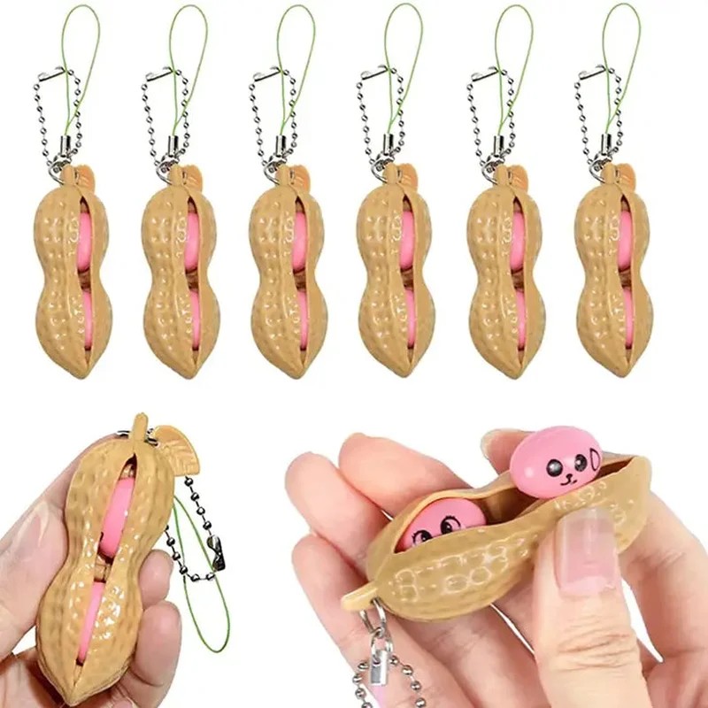Peanut Squeeze Keychain Toys