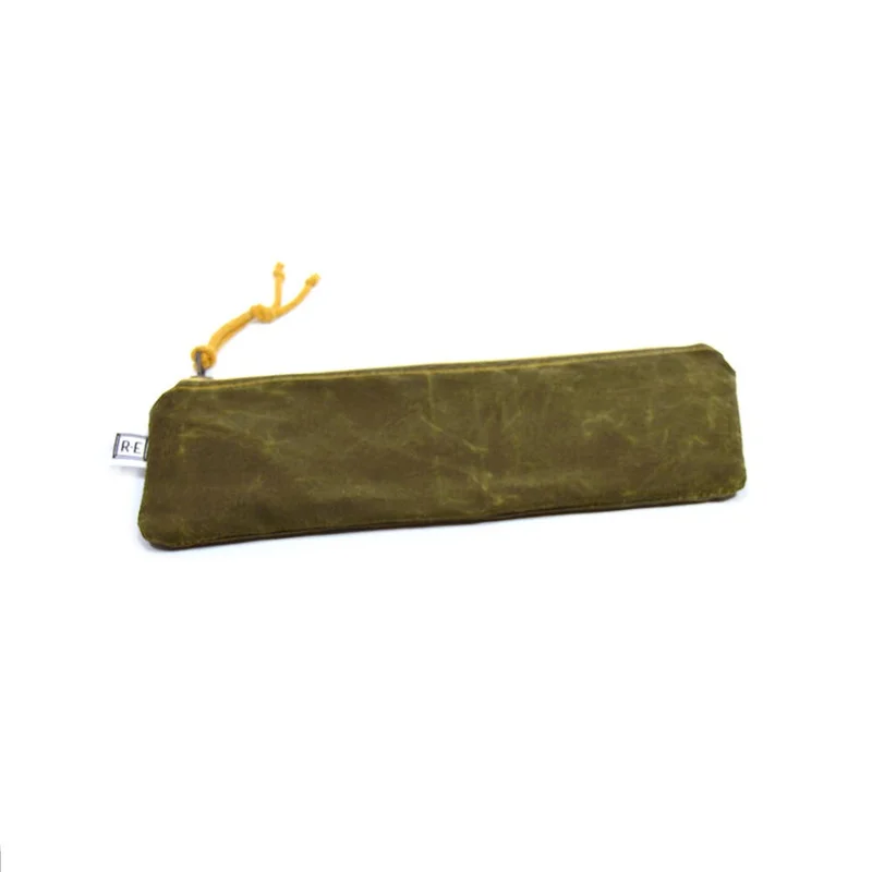 Pencil Case – Waxed Canvas // Vegan Makeup Pouch – Foliage