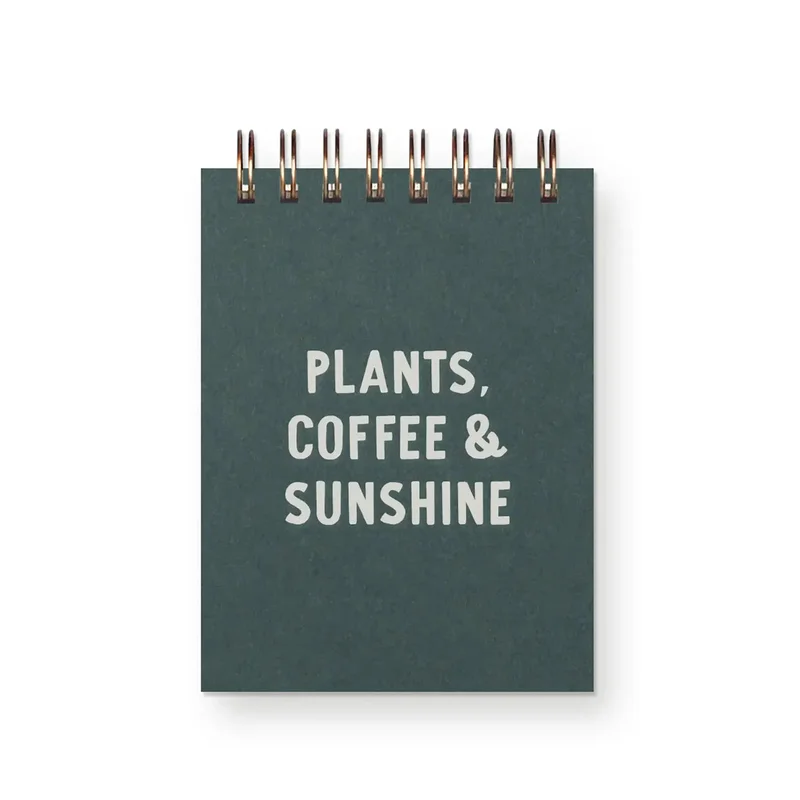 Plants, Coffee & Sunshine Mini Jotter Notebook
