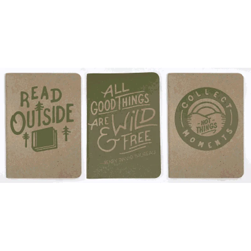 Read Outside 3-Pack Notebooks