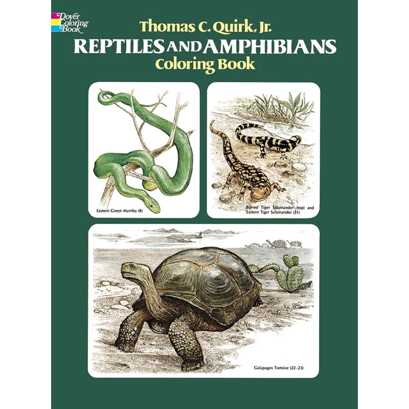 Reptiles and Amphibians Dover Coloring Book