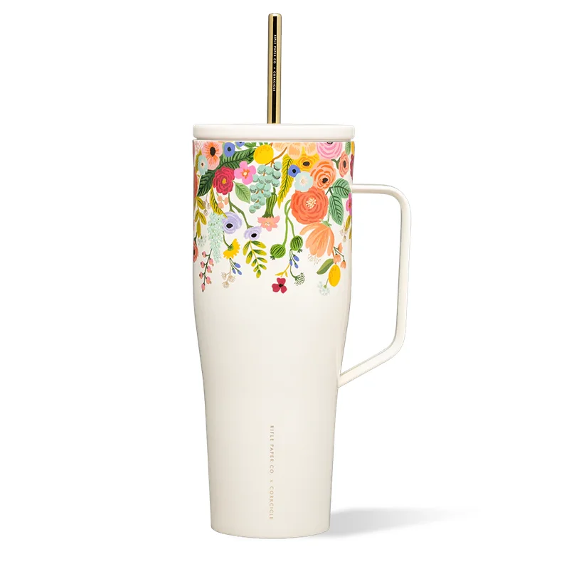 Rifle Paper Co. Cream Garden Party 30oz Cold Cup XL