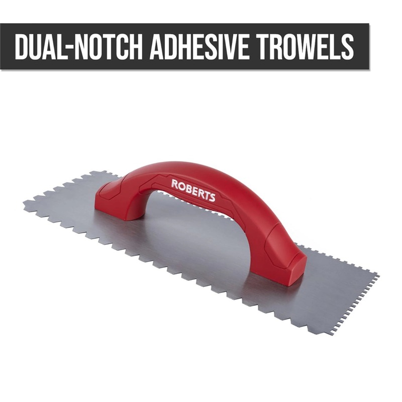 Roberts D-Handle Trowels 1/16" x 1/16" x 1/16" SQ | 1/16" x 1/32" x 1/32" U