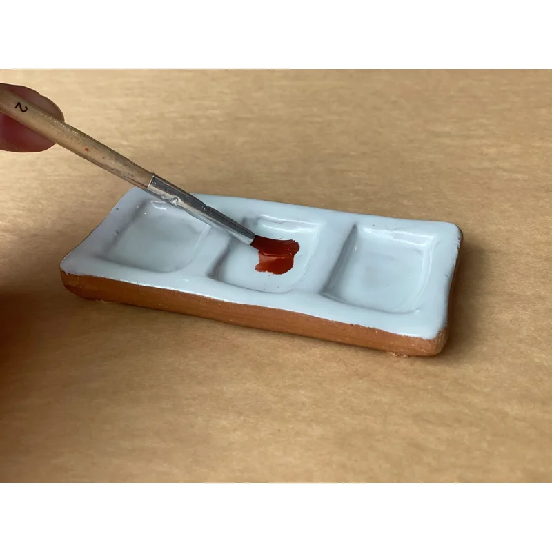 Small 3-Pan Artist Paint Palette – Handmade Paint Supplies