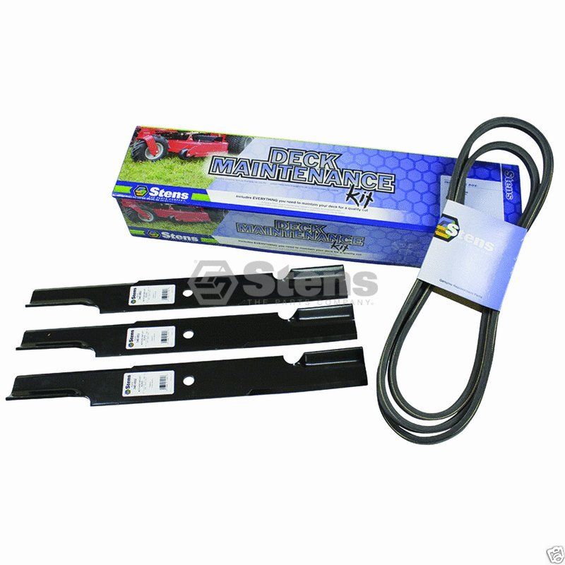Stens 785-740 Deck Maintenance Kit for Scag 481558 482879 Belt & 3 Mower Blades