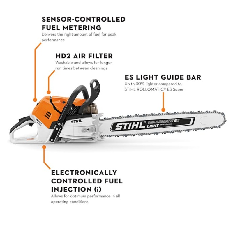 STIHL MS 500i 25in Chainsaw | 79.2cc STIHL Gas Engine