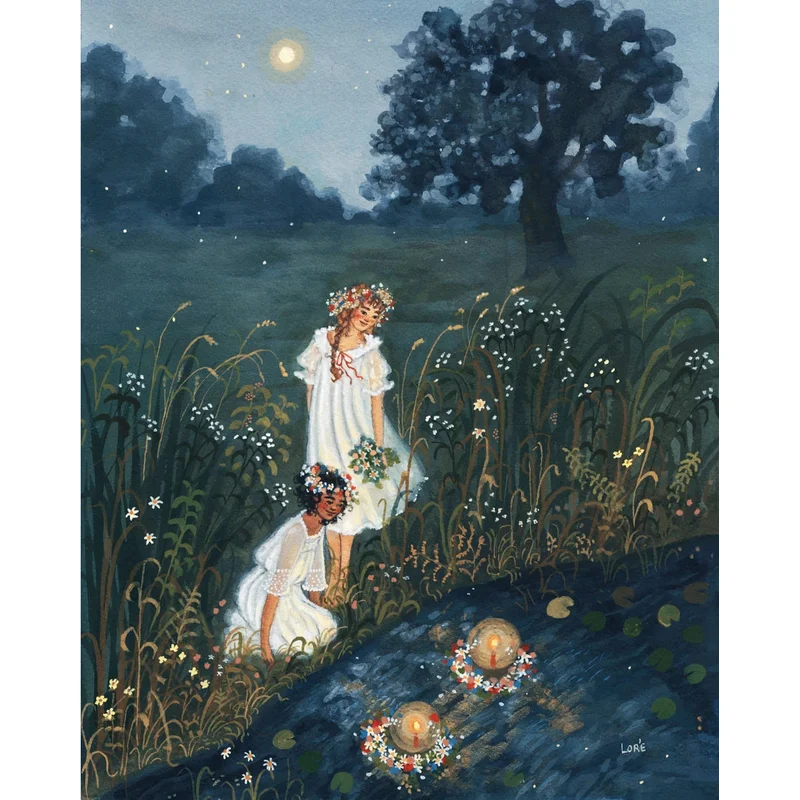 Strawberry Moon Art Print by Lor Pemberton