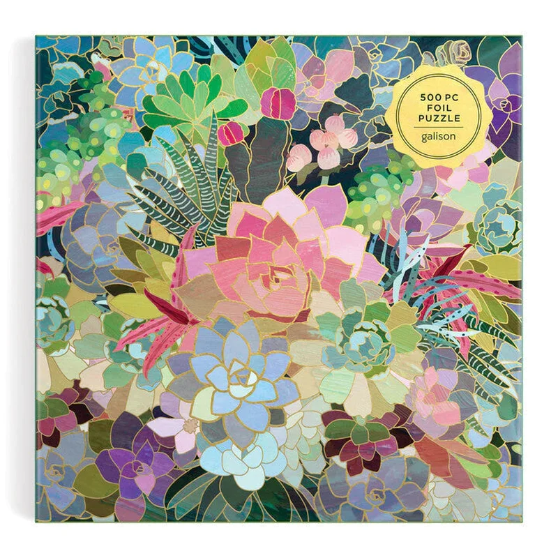 Succulent Mosaic 500 Piece Foil Puzzle