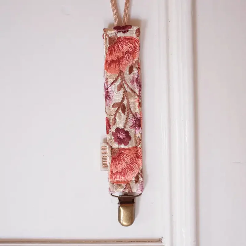 Sweet Pea Light – Handmade Embroidered Pacifier Strap/Clip