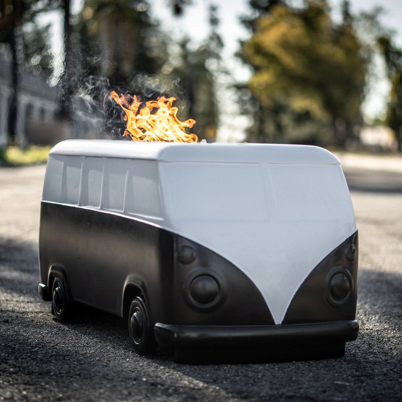 The Outdoor Plus Classic Bus Fire Pit Black & White Collection