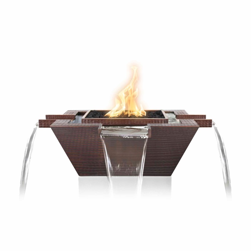 The Outdoor Plus Maya Fire & Water Bowl Copper 4-Way Spill