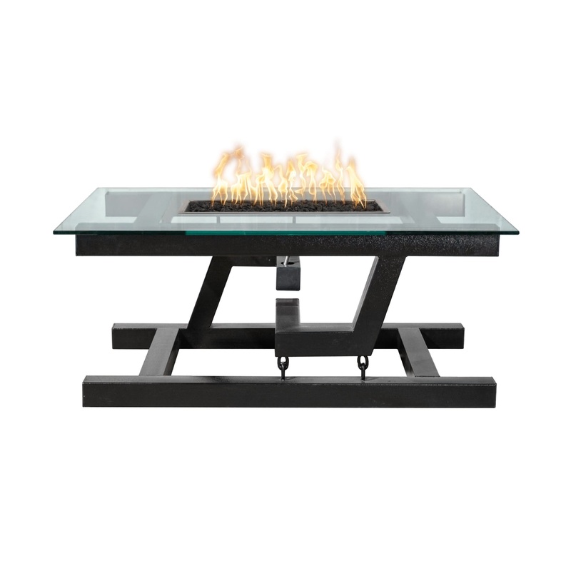 The Outdoor Plus Newton Powder Coated Fire Pit Floating Appearance Black (-BLK)