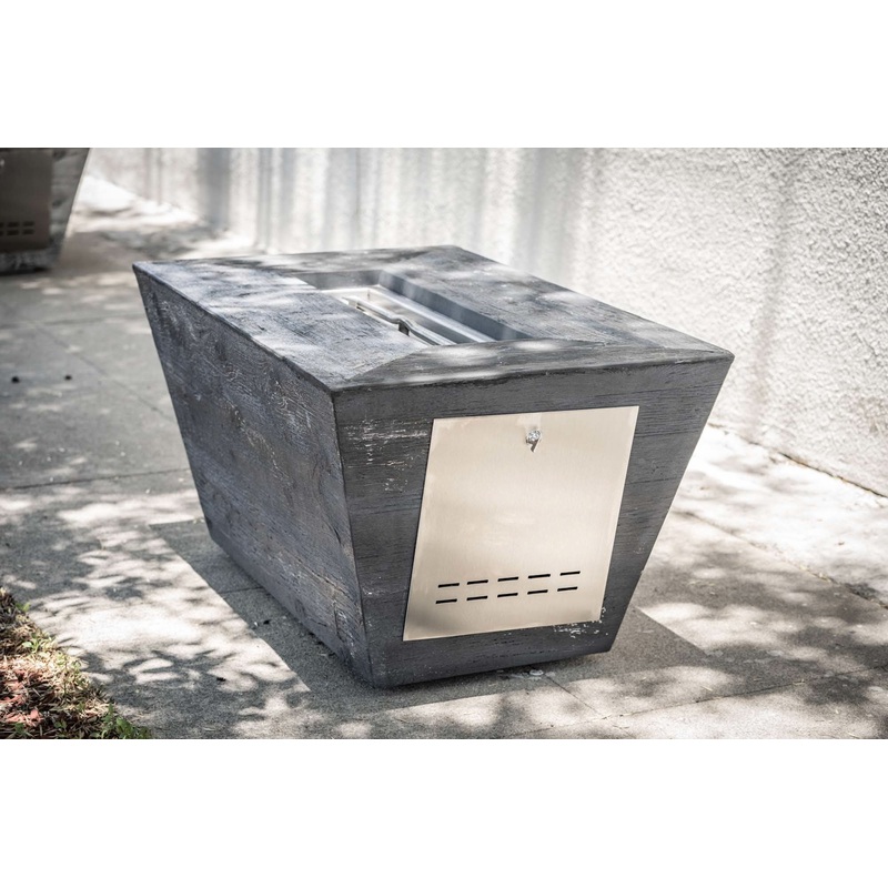 The Outdoor Plus Plymouth Wood Grain Fire Pit Ebony (-EBN)