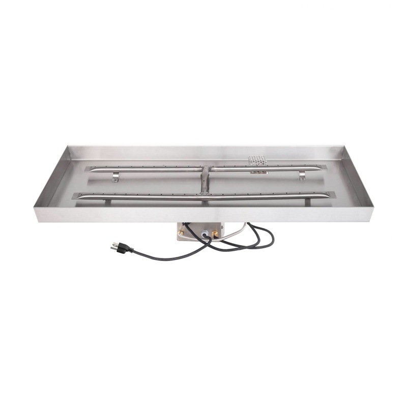 The Outdoor Plus Rectangular Lipless Drop In Pan & SS H Burner