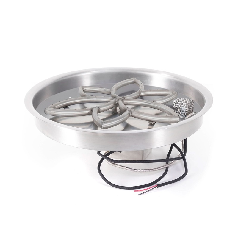 The Outdoor Plus Round Drop In Pan & SS Lotus Burner